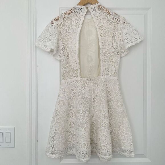 SABINA MUSAYEV  Sue' Mini Dress With Cut-Out At The Back In Lace in Small - Picture 4 of 5